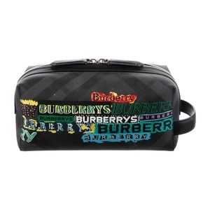 Authentic Burberry check travel pouch